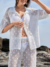 Camisa informal de punto calado